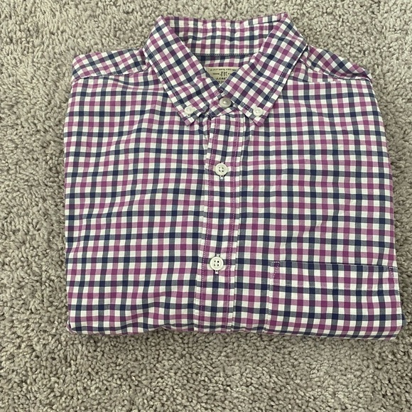 J. Crew plaid purple dress shirt - Picture 1 of 3